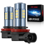 F1 H11/H8/H16 LED Fog Light Bulbs 6000K 4000LM White 2Pcs  for Toyota Camry, Honda Accord, and More Flashark