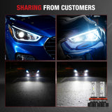 H11 9005 240W 6500K 14000LM White IP68 LED Headlight Bulbs 2Pcs