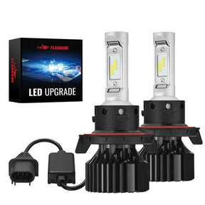 H13/9008 LED Headlight Bulbs 100W 6000K ‎‎14000LM White Dual-function 2Pcs for Chevrolet/Ford/GMC//BMV/Dodge/Honda/Nissan/Jeep Flashark