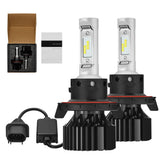 H13/9008 LED Headlight Bulbs 100W 6000K ‎‎14000LM White Dual-function 2Pcs for Chevrolet/Ford/GMC//BMV/Dodge/Honda/Nissan/Jeep Flashark