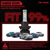 H13/9008 LED Headlight Bulbs 100W 6000K ‎‎14000LM White Dual-function 2Pcs for Chevrolet/Ford/GMC//BMV/Dodge/Honda/Nissan/Jeep Flashark