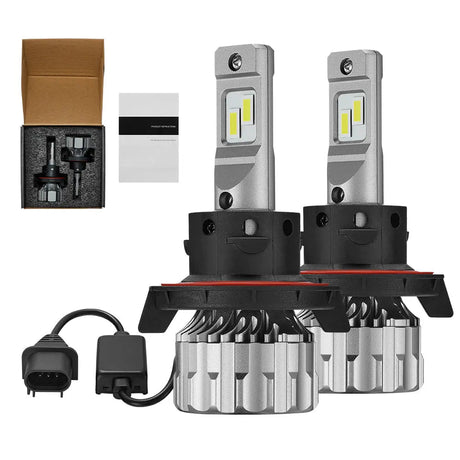 H13/9008 LED Headlight Bulbs 70W 6500K ‎‎18000LM White Dual-function 2Pcs for Chevrolet/Ford/GMC//BMV/Dodge/Honda/Nissan/Jeep