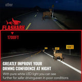 H13/9008 LED Headlight Bulbs 110W 6500K ‎‎28000LM White Dual-function 2Pcs for Chevrolet/Ford/GMC//BMV/Dodge/Honda/Nissan/Jeep Flashark
