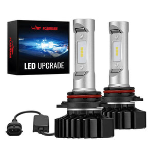 S7 9006/HB4 100W 6500K 22000LM White IP68 LED Headlight Bulbs 2Pcs Flashark