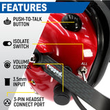 BUNDLE - H80 Track Talk Linkable Intercom Headset with NITRO BEE XTREME UHF Race Receiver and Carry Bag