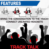 BUNDLE - H80 Track Talk Linkable Intercom Headset with NITRO BEE XTREME UHF Race Receiver and Carry Bag