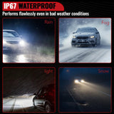 S6 9004/HB1 70W 6500K 18000LM White IP67 LED Headlight Bulbs 2Pcs Flashark