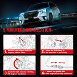 X2 H4/9003/HB2 100W 6500K 18000LM White IP67 LED Headlight Bulbs 2Pcs Flashark