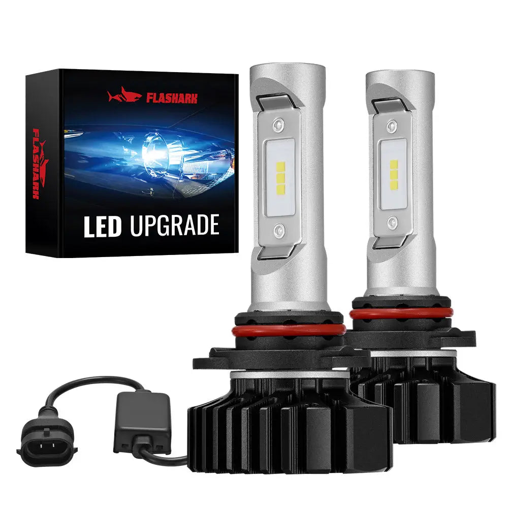 X1 9005/HB3 100W 6000K 14000LM White LED Headlight Bulbs 2Pcs