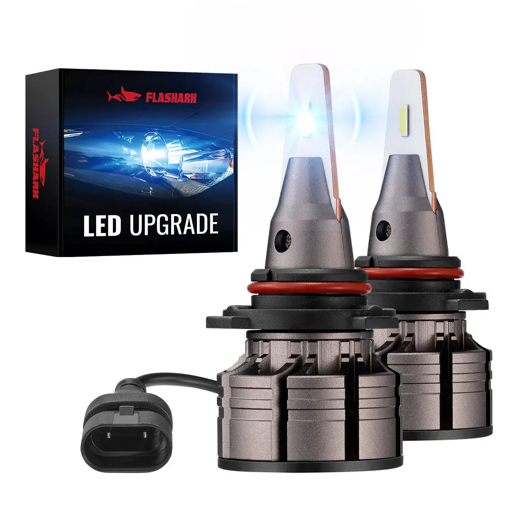 L1 9005/HB3 80W 6500K 18000LM White LED Headlight Bulbs 2Pcs