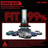 S1 9005/HB3 9006/HB4 120W 6000K 14000LM White IP67 LED Headlight Bulbs 2 Pairs Flashark