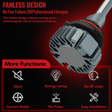 S1 9005/HB3 9006/HB4 120W 6000K 14000LM White IP67 LED Headlight Bulbs 2 Pairs Flashark