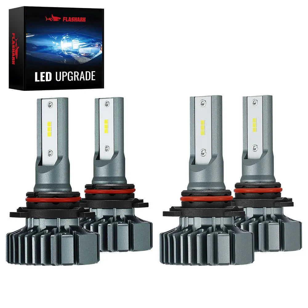 S1 9005/HB3 9006/HB4 120W 6000K 14000LM White IP67 LED Headlight Bulbs 2 Pairs