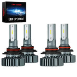 S1 9005/HB3 9006/HB4 120W 6000K 14000LM White IP67 LED Headlight Bulbs 2 Pairs