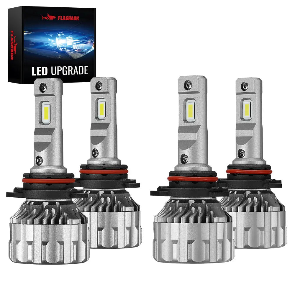 9005/HB3 9006/HB4 120W 6500K 22000LM White IP67 LED Headlight Bulbs 2 Pairs