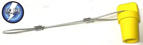 Male Device Cap, For 300/400A 600V AC/DC, Single Conductor Series 16 Cam lock. YELLOW AC/DC WIRE AND SUPPLY