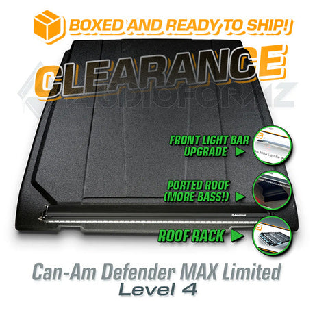 2016-2025 Can-Am Defender MAX Limited/Cab LEVEL 4 Stereo Top (4-Door, HD7-HD10) + Roof Rack