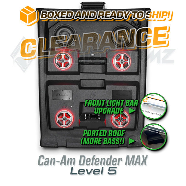 2016+ Can-Am Defender MAX LEVEL 5 Stereo Top Ported with Light Bar (4-Door, HD7-HD10)