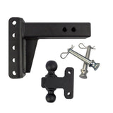 Bulletproof Heavy Duty 4” Drop/Rise Trailer Hitch 2.5" Box Steel Shank