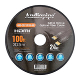 100Ft 8K Active Optical Fiber HDMI Cable (HDO-3D21R100-8K) Audiopipe