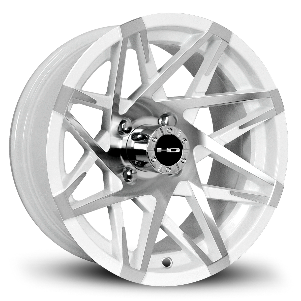 HD Golf Canyon 12x7 | -14 Offset Gloss White/Machined Face