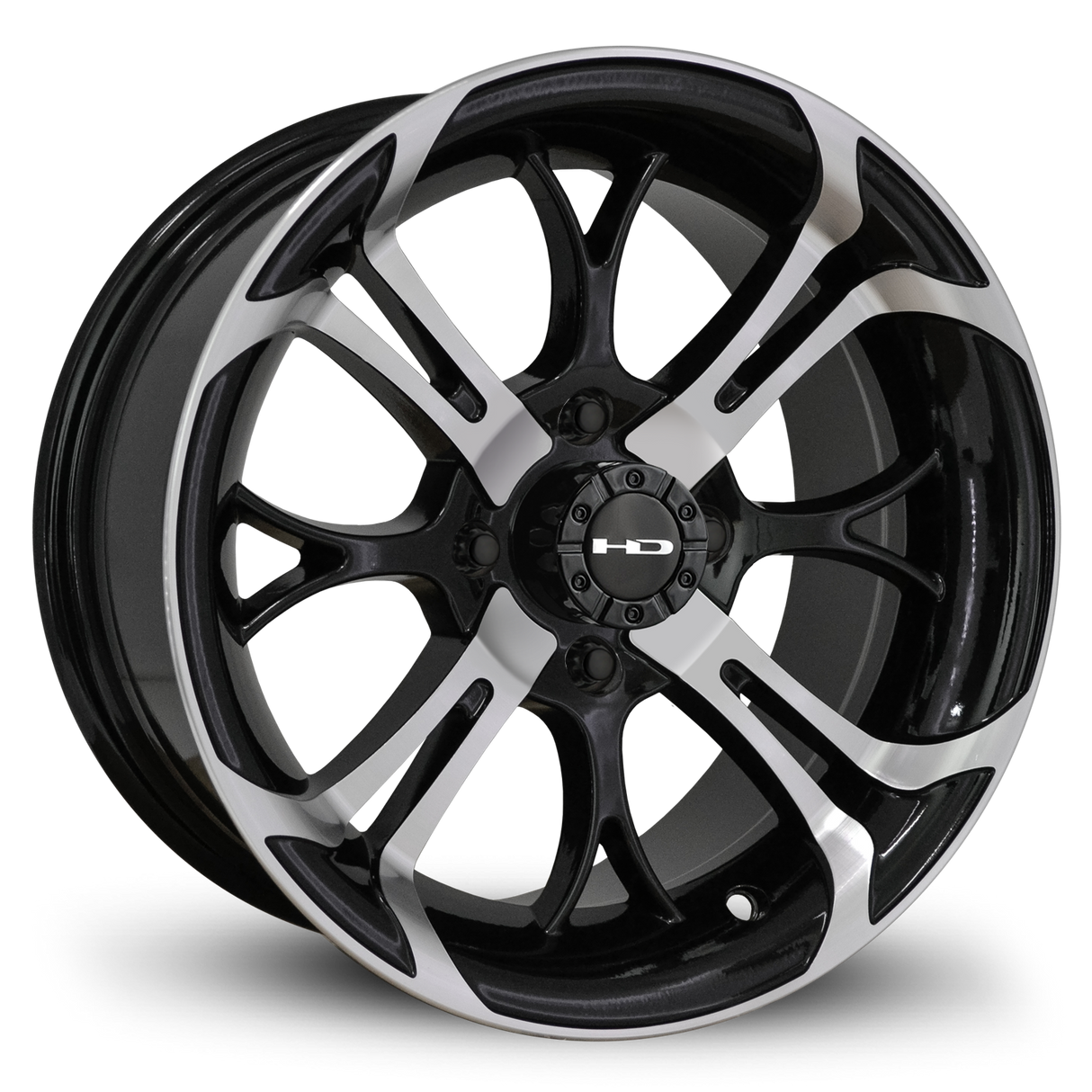 HD Golf Spinout 14x7 | -10 Offset Gloss Black/Machined Face