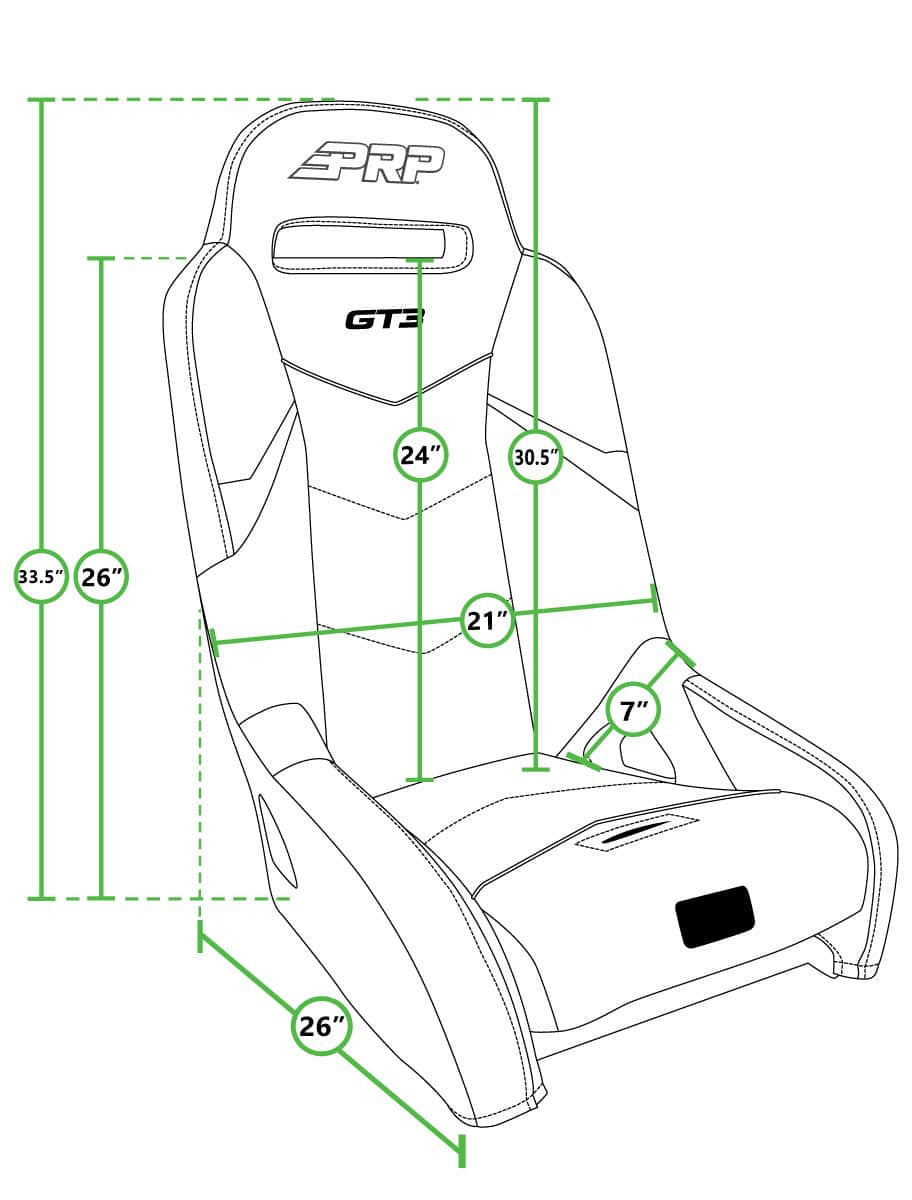 GT/S.E. Suspension Seats Kit for Polaris General, RZR S 900, 900 Trail, Trail, XP 1000, Turbo, Turbo S, RS1 by PRP