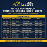 Harley-Davidson Touring 2000-2007 Ceramic Brake Pad Set Traild