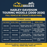 Harley-Davidson Touring 2008-2026 Ceramic Brake Pad Set Traild
