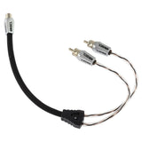 Level 3 RCA 100% Copper OFC Y Connector 1 FEMALE to 2 MALE - BLACK - RED