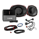 2014-Up Harley-Davidson Street Glide or Road Glide Rear Upgrade Package - 2x PRO Mid-Range w/ Driver | 1x Amp