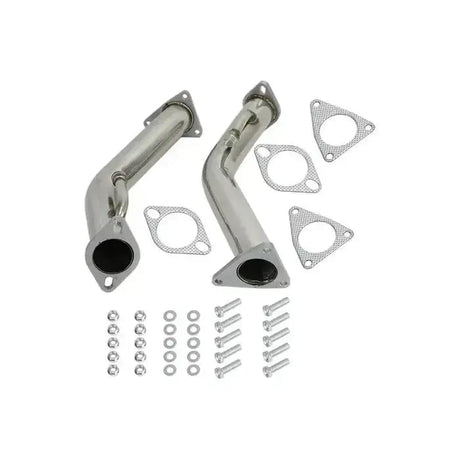 Exhaust Header/Downpipe Exhaust/Y Pipe Downpipe All-In-One Kit for 2009-2013 Nissan 370Z /Infiniti G37 G37X G37XS 3.7L Flashark