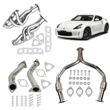 Exhaust Header/Downpipe Exhaust/Y Pipe Downpipe All-In-One Kit for 2009-2013 Nissan 370Z /Infiniti G37 G37X G37XS 3.7L Flashark