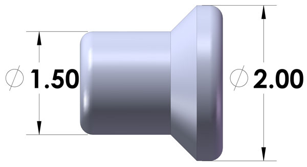 1 1/4-12 Heavy Wall Right Hand Thread Tube Insert for 1 1/2 Inch ID Tubing