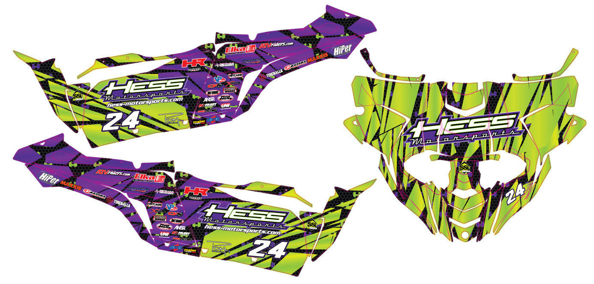Yamaha YXZ 1000R/SS Graphic Kit - Hess Motorsports Custom Kit