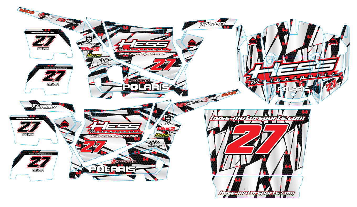 Polaris RZR XP 1000 Graphic Kit - Hess Motorsports Custom Kit