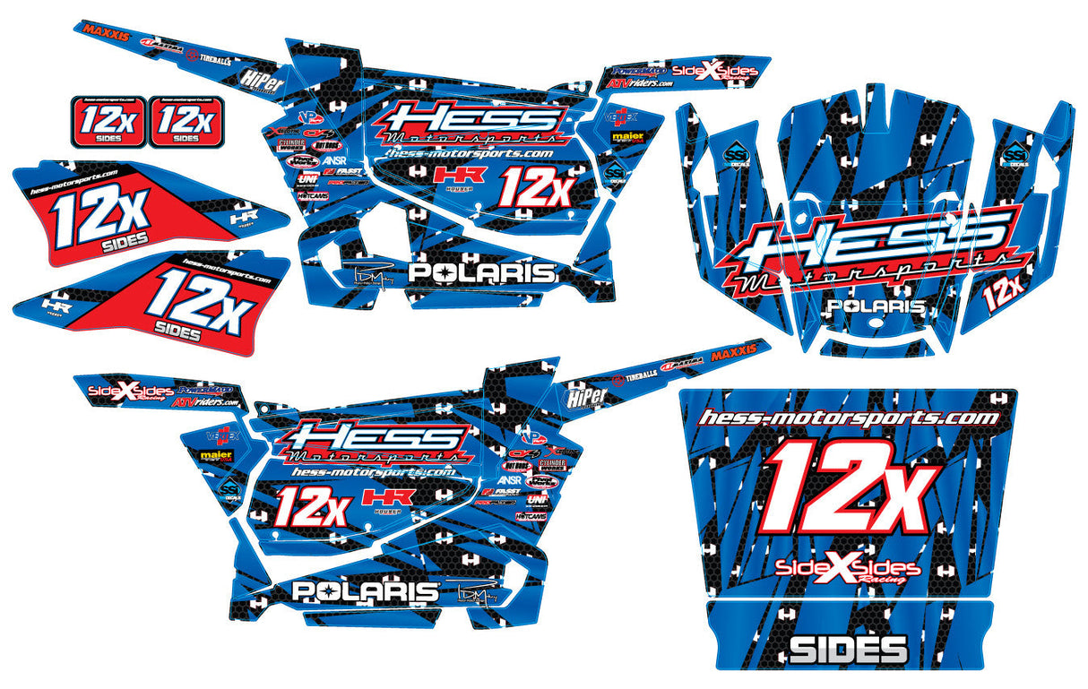 Polaris RZR XP 900 Graphic Kit - Hess Motorsports Custom Kit