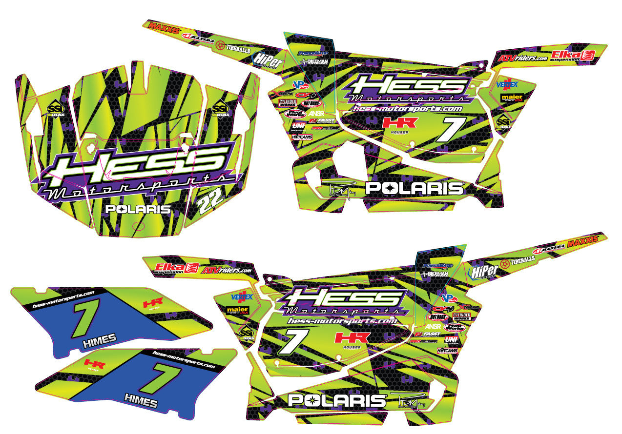 Polaris RZR XP 900 Graphic Kit - Hess Motorsports Custom Kit