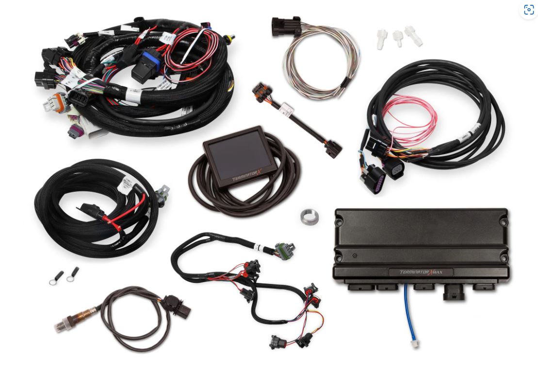 GM LS Compatible 427 c.i. Engine and TKX Manual Transmission - 605 Horsepower - Standard Edition Builder Series - Natural Pulley Kit - Holley Terminator X EFI System