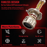 H4/9003/HB2 LED Headlight Bulbs 110W 6500K ‎‎28000LM White Dual-function 2Pcs for Chevrolet/Ford/GMC//BMV/Dodge/Honda/Nissan/Jeep