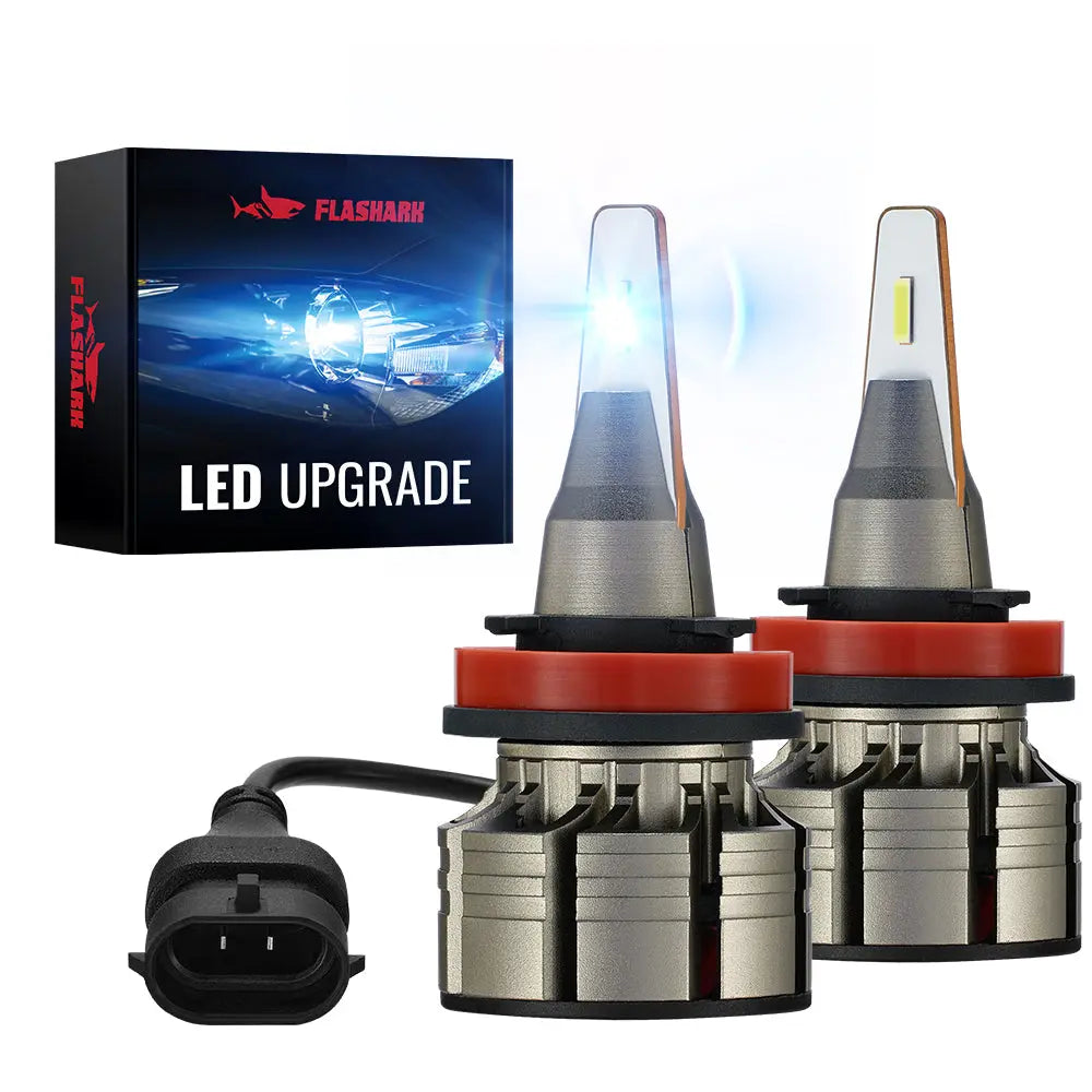 H11 H8 H9 LED Headlight Bulbs 60W 6500K ‎‎‎16000LM White 2Pcs for Chevrolet/Ford/Toyota/Dodge/GMC/Honda/Nissan/Lexus/Jeep/Mazda Flashark