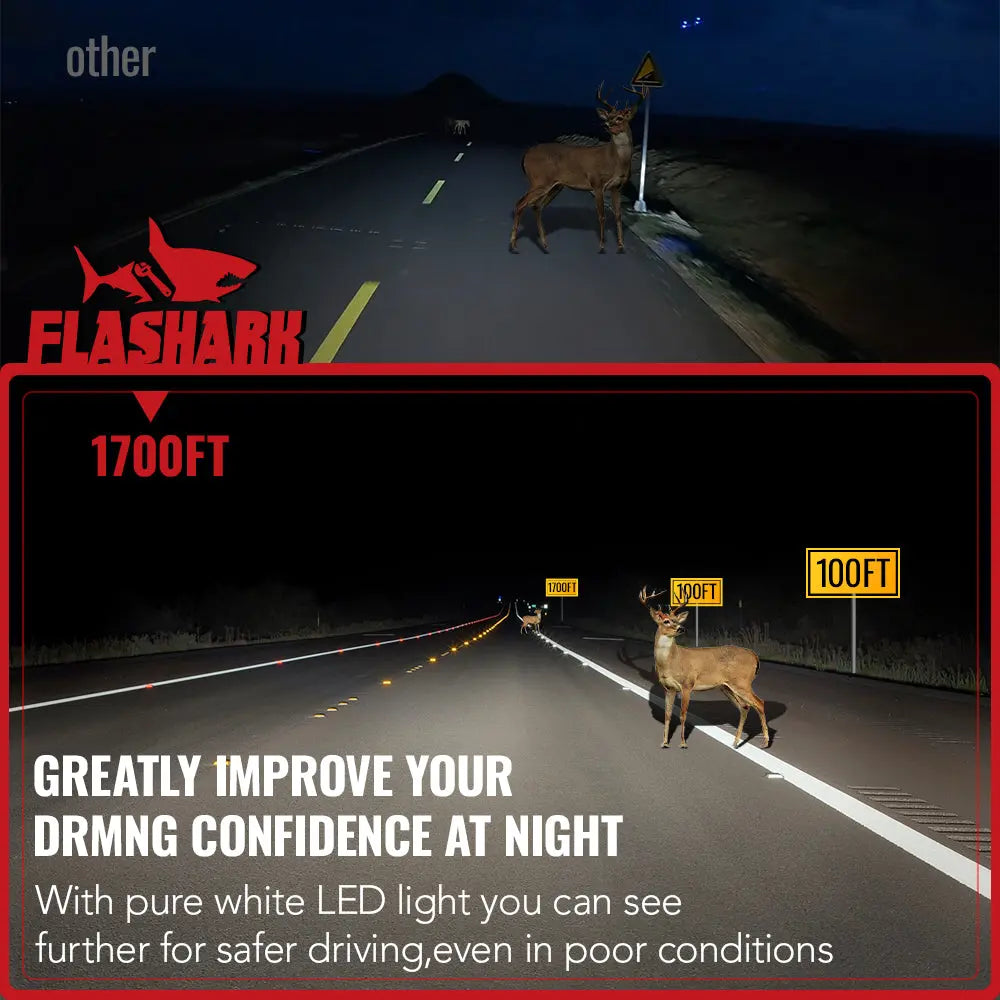 H11 H8 H9 LED Headlight Bulbs 60W 6500K ‎‎‎16000LM White 2Pcs for Chevrolet/Ford/Toyota/Dodge/GMC/Honda/Nissan/Lexus/Jeep/Mazda Flashark