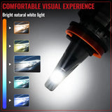 H11 H8 H9 LED Headlight Bulbs 60W 6500K ‎‎‎16000LM White 2Pcs for Chevrolet/Ford/Toyota/Dodge/GMC/Honda/Nissan/Lexus/Jeep/Mazda