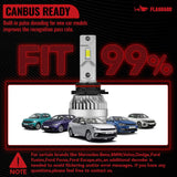 9006/HB4 LED Headlight Bulbs 100W 6500K ‎22000LM White 2Pcs for Chevrolet/Ford/GMC//Toyota/Dodge/Honda/Nissan/Lexus/Jeep/Mazda Flashark