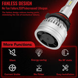 9006/HB4 LED Headlight Bulbs 100W 6500K ‎22000LM White 2Pcs for Chevrolet/Ford/GMC//Toyota/Dodge/Honda/Nissan/Lexus/Jeep/Mazda Flashark