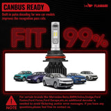 9007/HB5 LED Headlight Bulbs 100W 6500K ‎‎14000LM White 2Pcs Dual-function