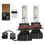 9007/HB5 LED Headlight Bulbs 100W 6500K ‎‎14000LM White 2Pcs Dual-function Flashark