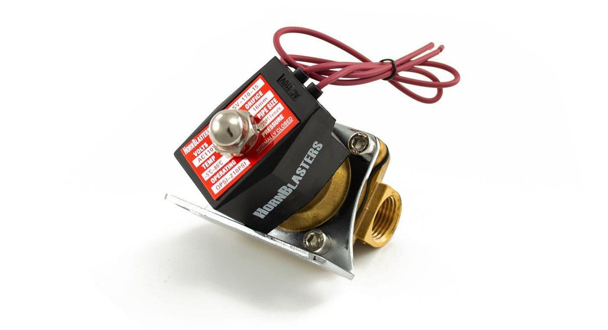 HornBlasters Brass 1/2" 110 Volt Electric Air Valve HornBlasters