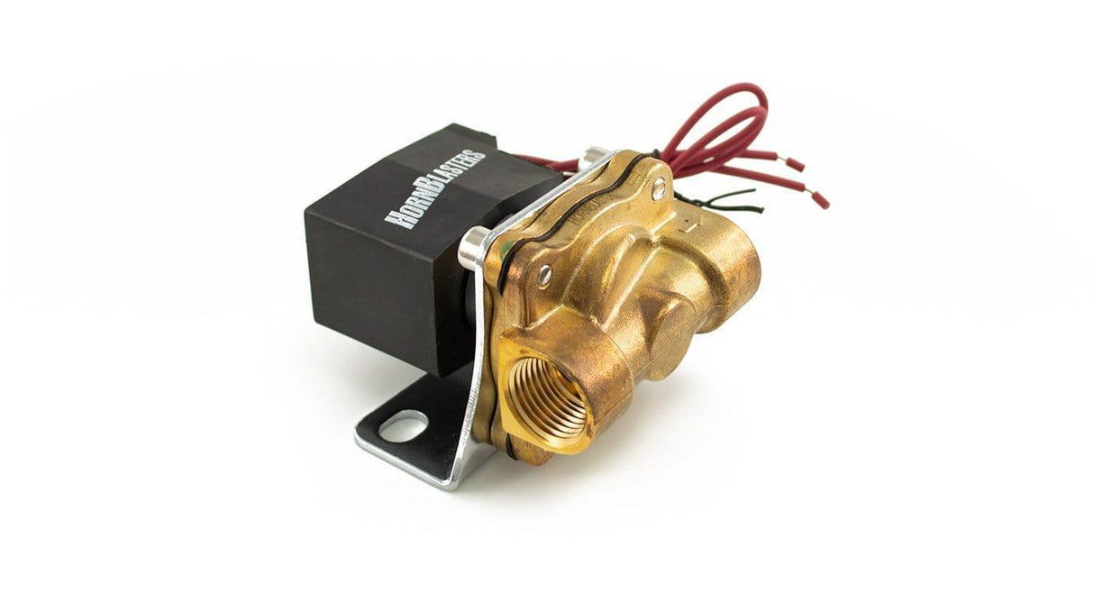 HornBlasters Brass 1/2" 110 Volt Electric Air Valve HornBlasters