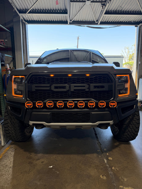 9 Light U-Con Interlocking Off Road LED Pod With Amber or White DRL Running Light GGLighting
